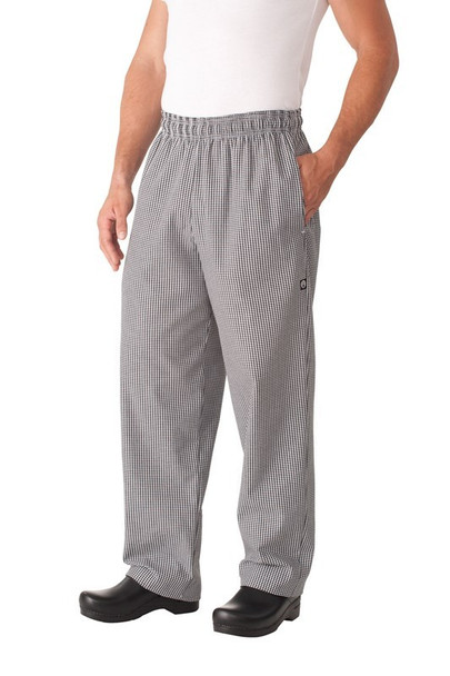 Small Check Baggy Chef Pants