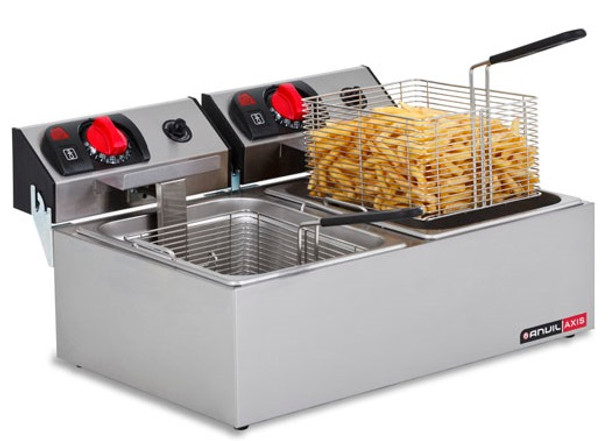 Anvil Axis FFA0002 DOUBLE PAN DEEP FRYER - 2 X 5 LITRE PANS.