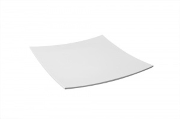 MELAMINE CURVED SQUARE PLATTER -300mm, WHITE