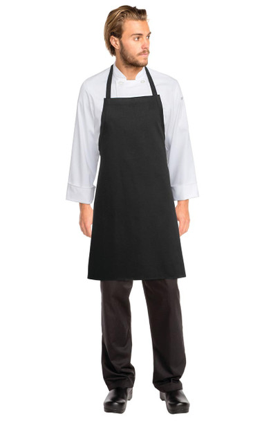 Bib Apron No Pocket - Black