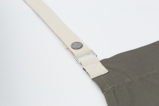 Byron Canvas Cross Back Apron - Khaki