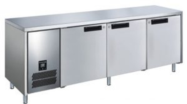 GLACIAN – BFS61885 -  Slimline 660mm Deep 3 Door S/S Under bench Freezer.