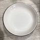 9" Rice Plate White/Green