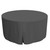 60-Inch Fitted Round Table Cover - Charcoal