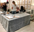 6-Foot Fitted Table Cover -  Bali Gray/White