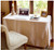 4-Foot Fitted Table Cover - Natural 