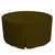 60-Inch Fitted Round Table Cover - Chocolate