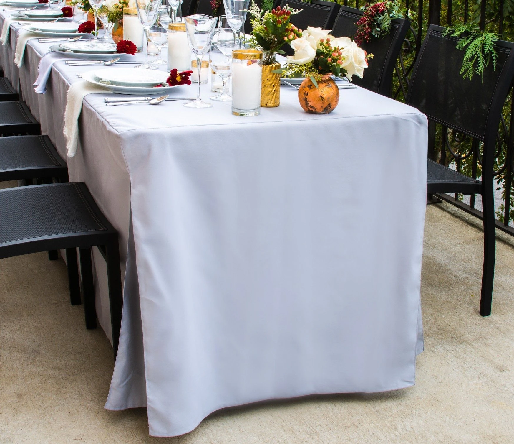 8-Foot Fitted Table Cover White