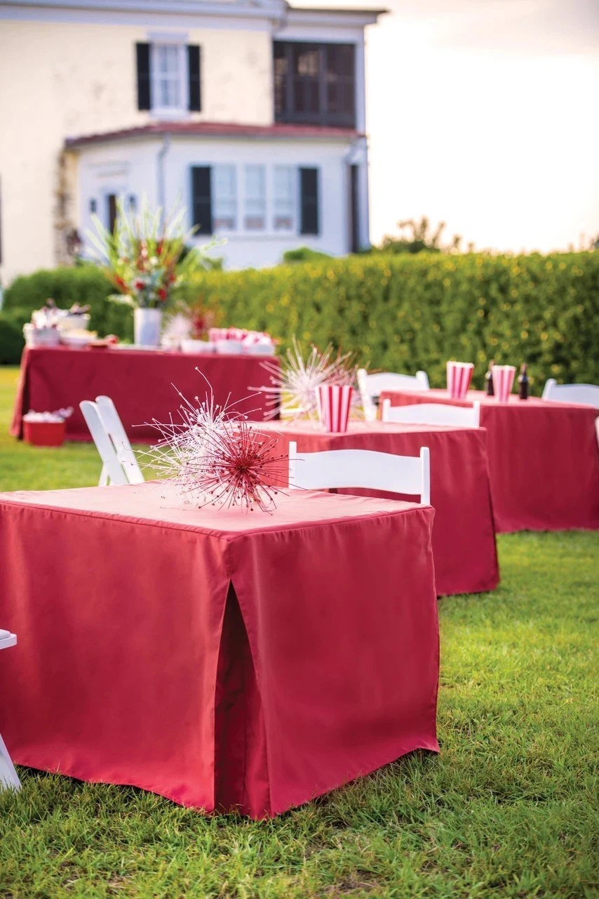 34-Inch Fitted Table Cover Red