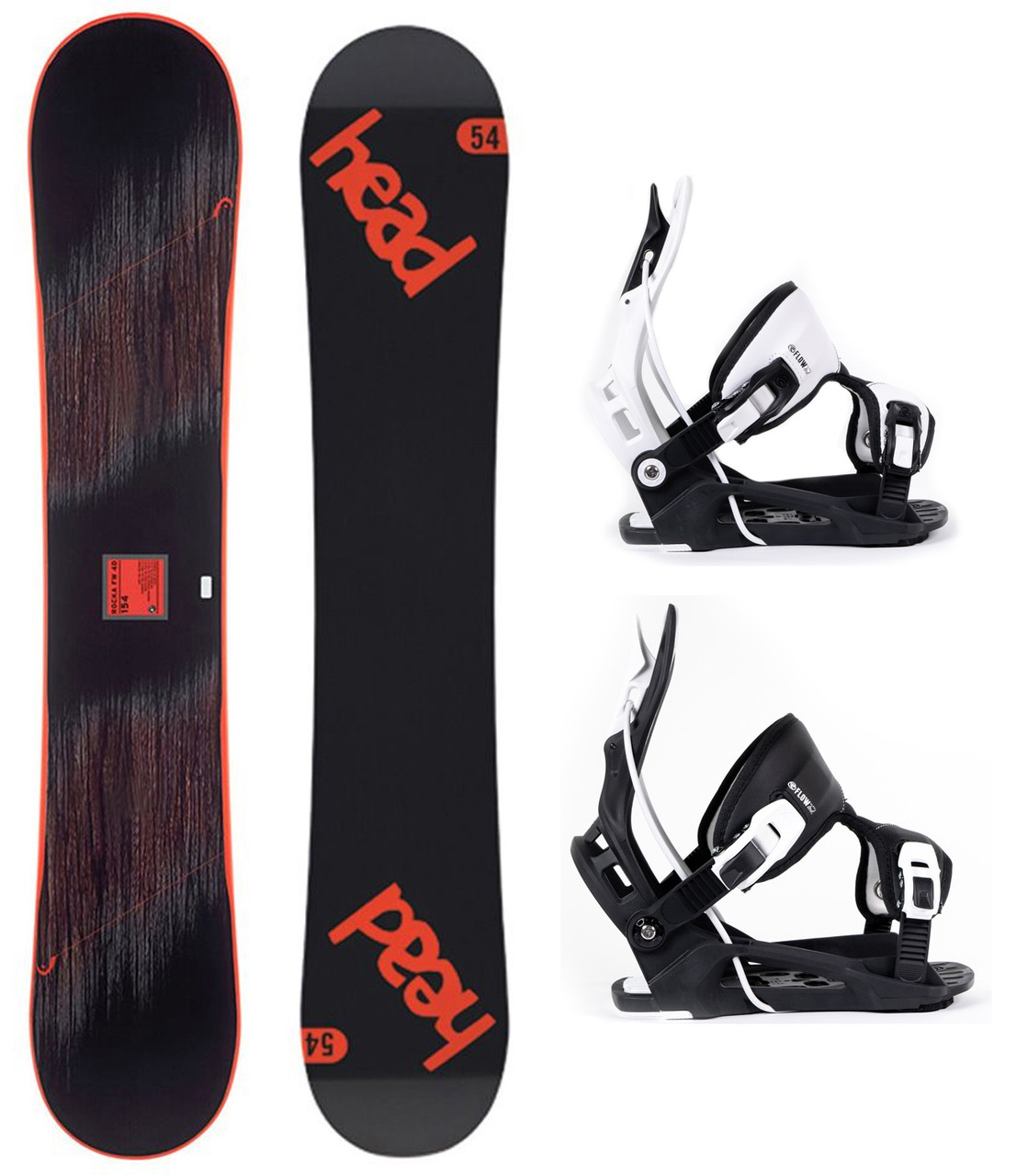 HEAD Rocka FW 4D 158 WIDE All Mountain Snowboard+Flow Bindings