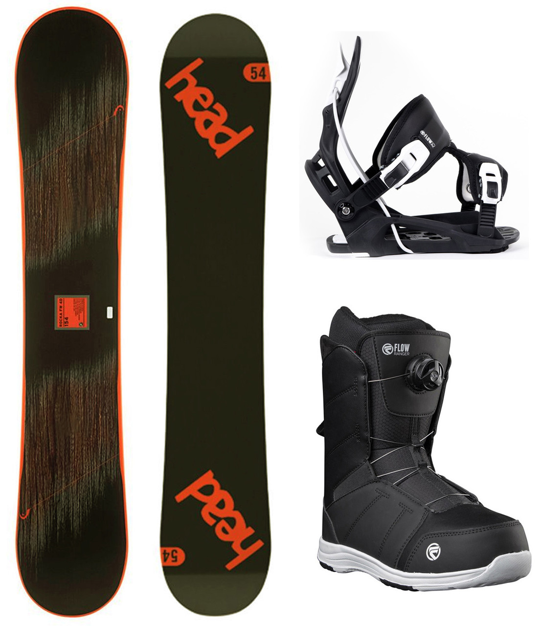 HEAD Rocka FW 4D 158 WIDE Snowboard+Flow Bindings+BOA Boots SNS