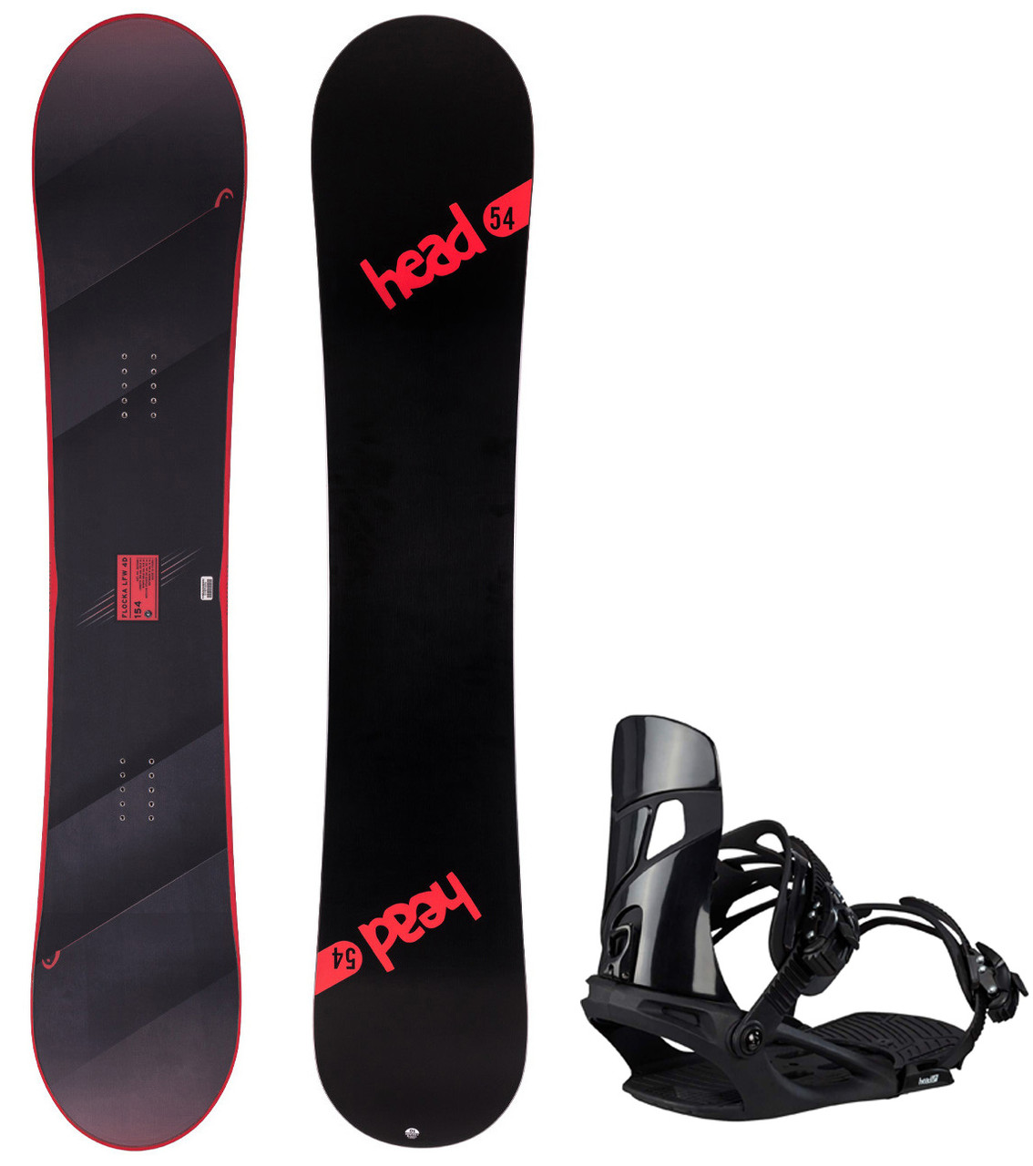 HEAD FLocka LFW 4D All Mountain Snowboard+Bindings - Red - SNS
