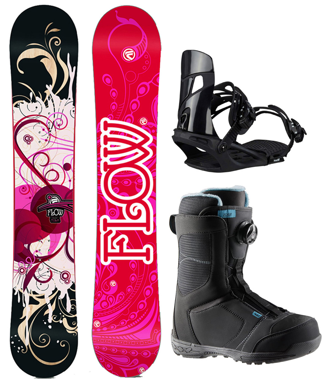 Flow Tula Women's Snowboard+HEAD Bindings+BOA Boots Package - SNS