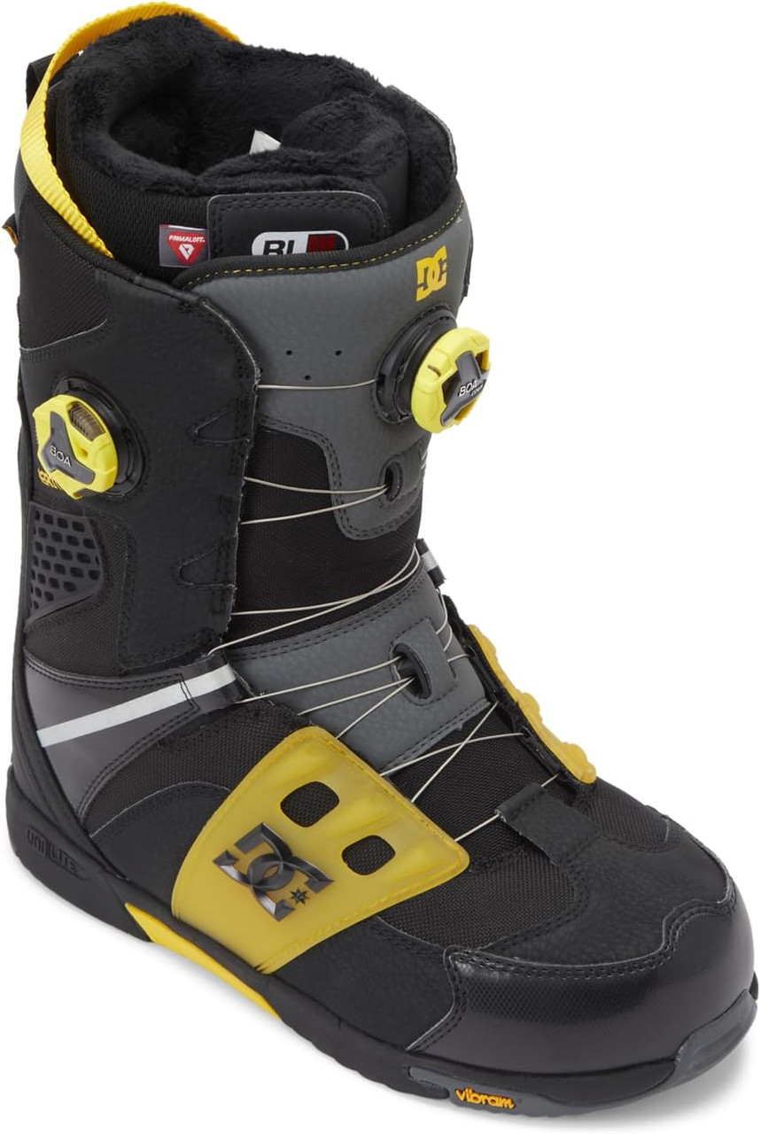 DC Phantom Black/Yellow Dual BOA Men's Snowboard Boots - SNS