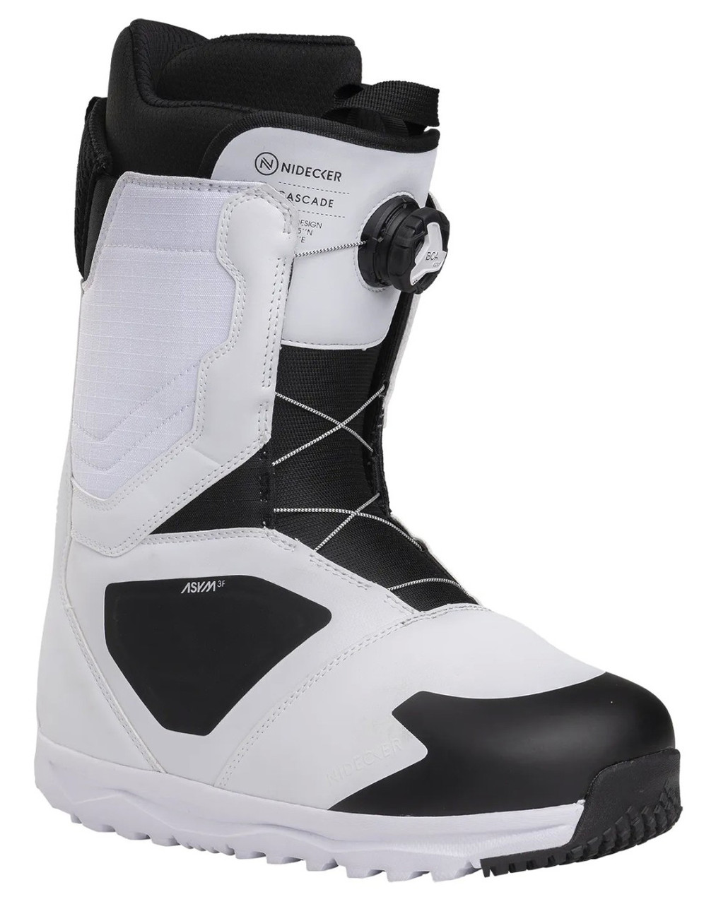 2025 Nidecker Cascade BOA Men's Snowboard Boots White - SNS Boards