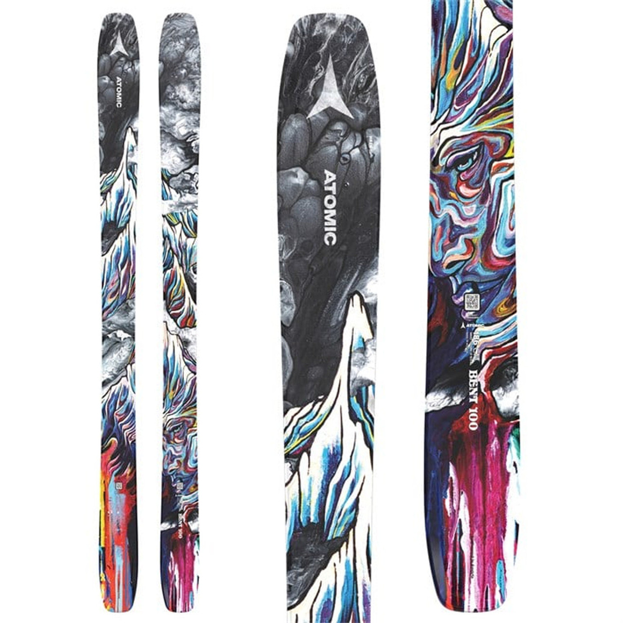 2025 Atomic Bent 100 Skis + Tyrolia Attack 14 Blue Ski