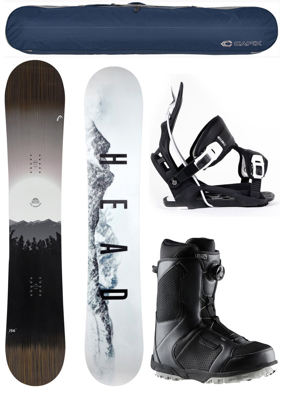 2026 HEAD Ignition Snowboard Package+Flow Bindings+BOA Boots+BAG