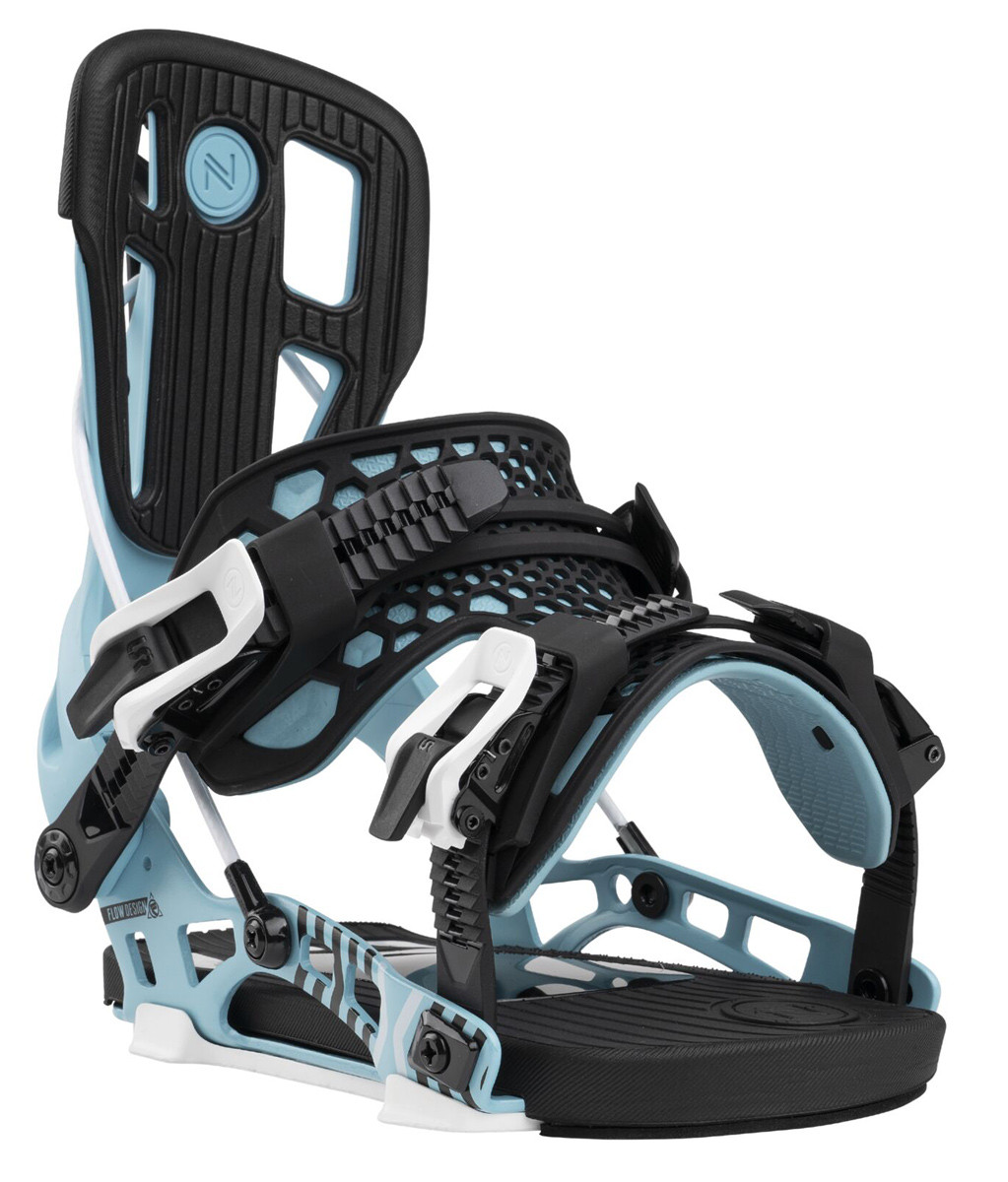 2025 Nidecker Flow NX2 Fusion Cyan Snowboard Bindings - SNS Boards