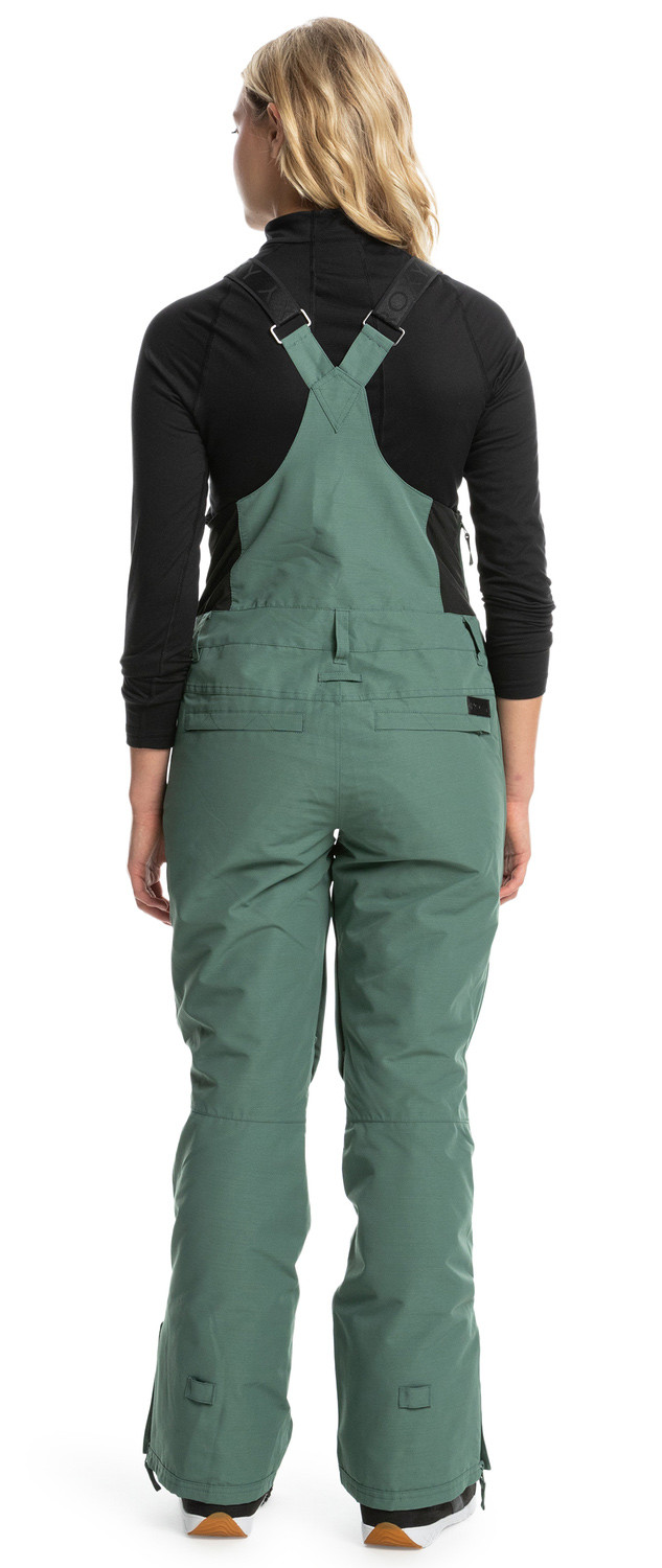 2024 Roxy Rideout Women's Snow Bib Pants Dark Forest Green SNS Boards Snowboards N Stuff