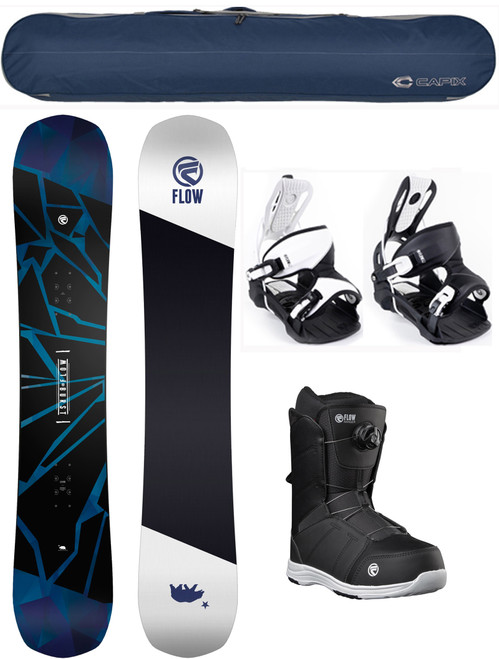 Flow Burst Snowboard Package Flow Bindings BOA Boots - SNS Boards 