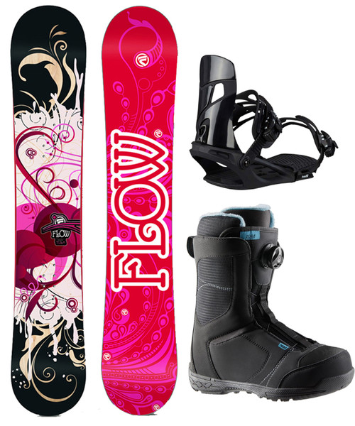 Flow Tula Women's Snowboard+HEAD Bindings+BOA Boots Package