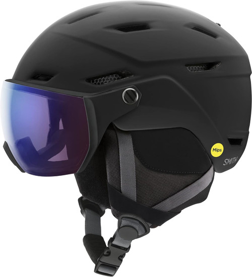 Smith Survey MIPS Matte Black Snow Ski Helmet+PhotoChromic Goggles Everyday Red Mirror