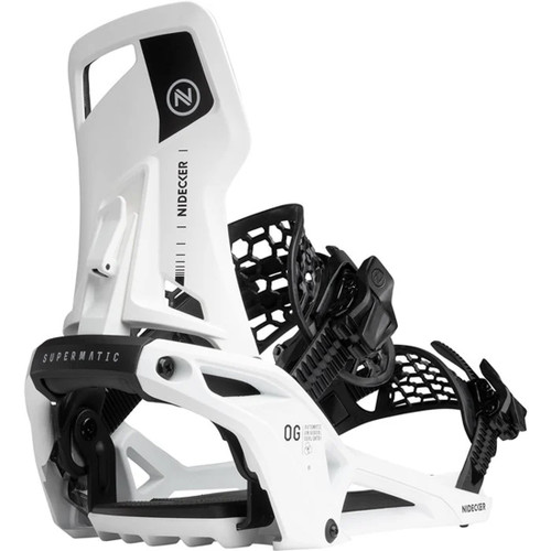 Nidecker Supermatic ビンディング スノーボード　WHITE 2026 Nidecker OG Supermatic Drop In White Men's Bindings - SNS