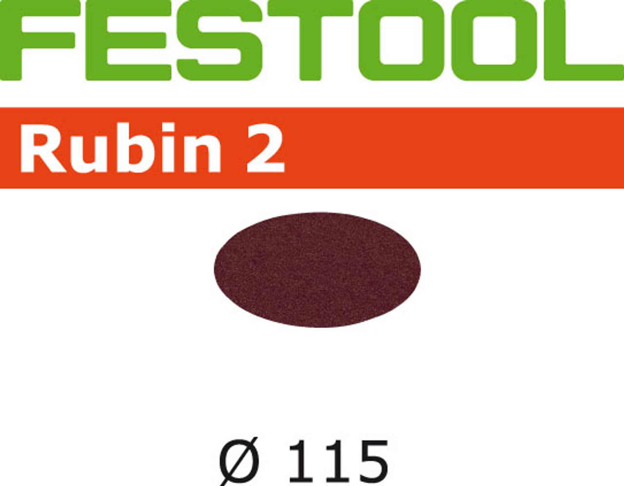 Festool Rubin 2 | 115 Round | 40 Grit | Pack of 50 (499085)