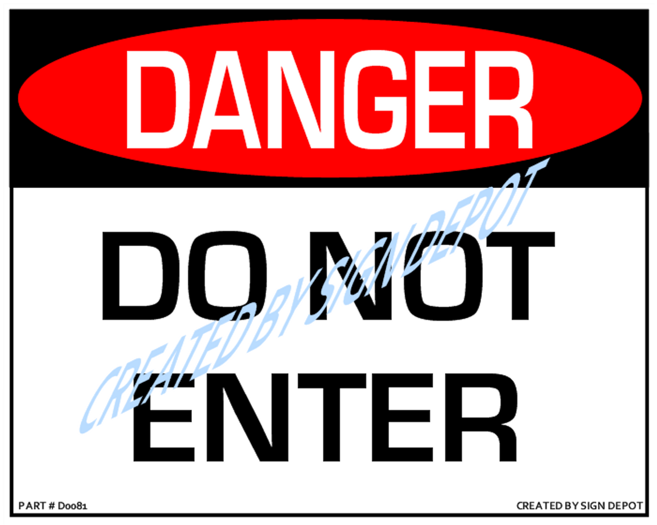 Danger Entry Restricted Sign Order Download Save Print