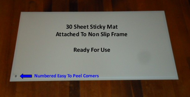 Non Slip Sticky Mat Frames used alongside 18 inch x 36 inch Mats