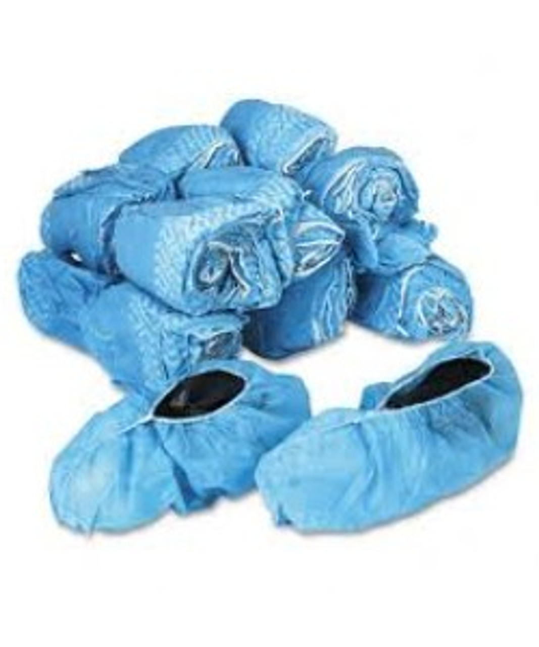 Blue Poly Non Skid Shoe Covers, 2X 