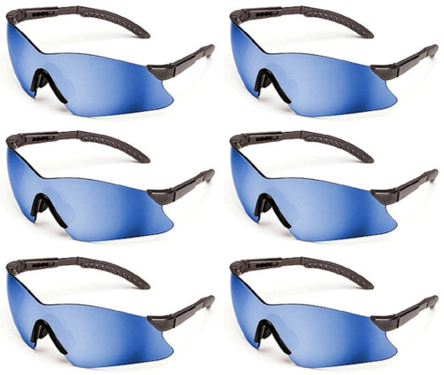 Gateway Hawk Blue Mirrored Safety Glasses (6 Pair)