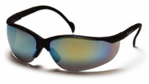 Venture 2 Safety Glasses, Gold Lens, Black Frame, Anti-Scratch (1 Pair)