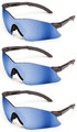 Gateway Hawk Blue Mirrored Safety Glasses (3 Pair)