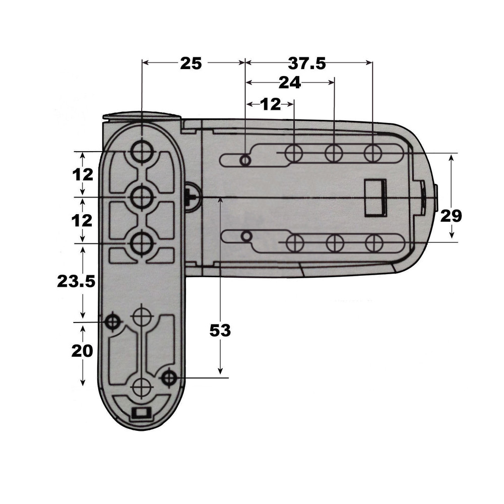 Avocet ET3D uPVC Door Flag Hinge Technical Details