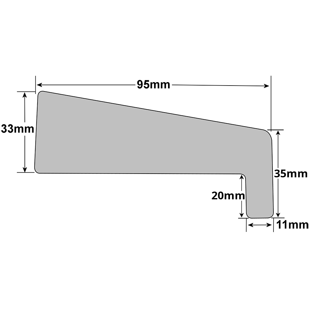 uPVC Window Sill End Cap Selecta Technical Details