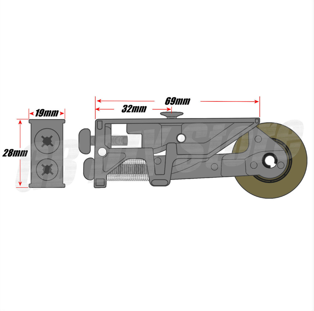 Pair of SRZ S Patio Door Steel Rollers 32mm Wheels Sliding Doors Technical Details