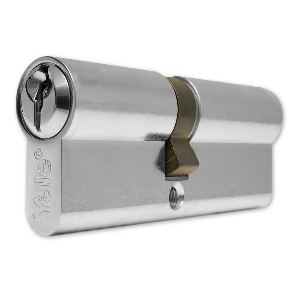 Yale Standard Euro Cylinder Door Lock Nickel Plated