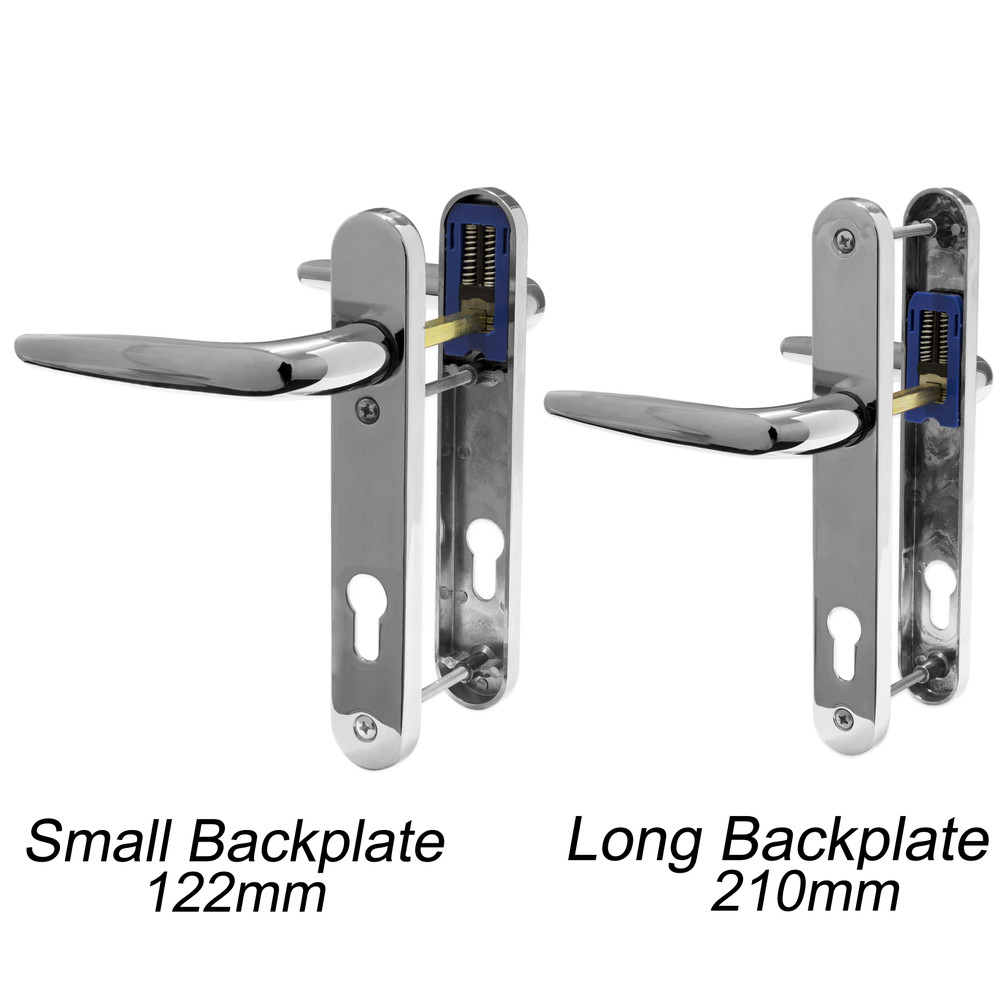 Trojan Sparta 92PZ uPVC Door Handle Satin Silver Technical Details