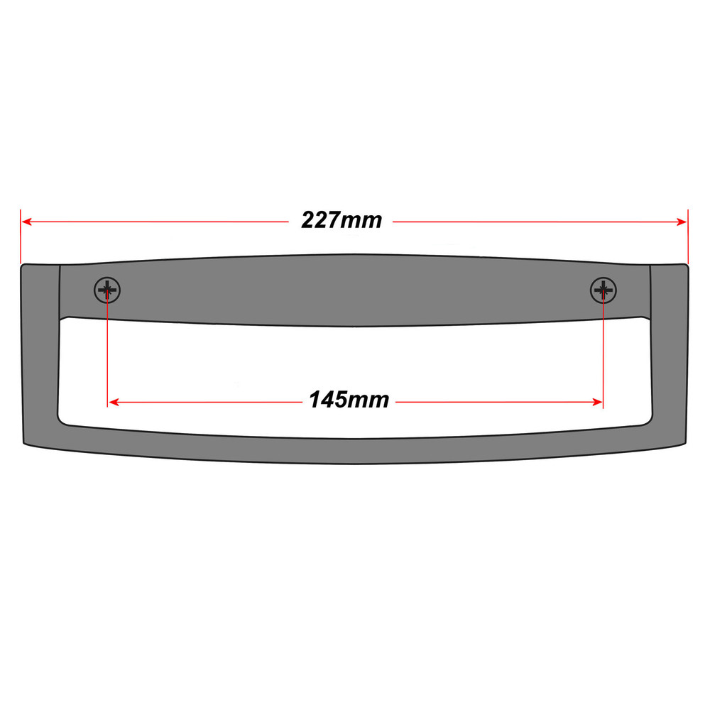 Fuhr 90PZ Blank Sliding Patio Door Handle White 145mm Technical Details