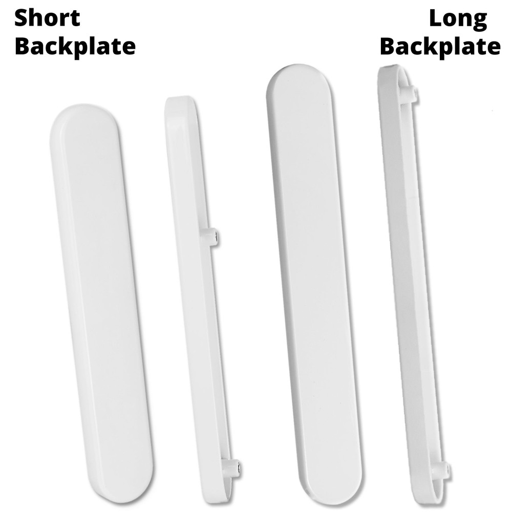 Door Handle Blank Plate White