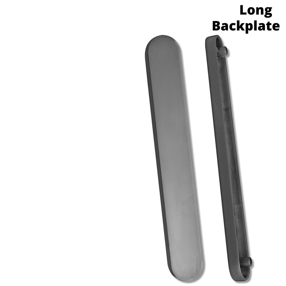 Door Handle Blank Plate Satin Silver