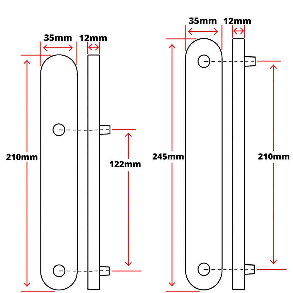 Door Handle Blank Plate Technical Details