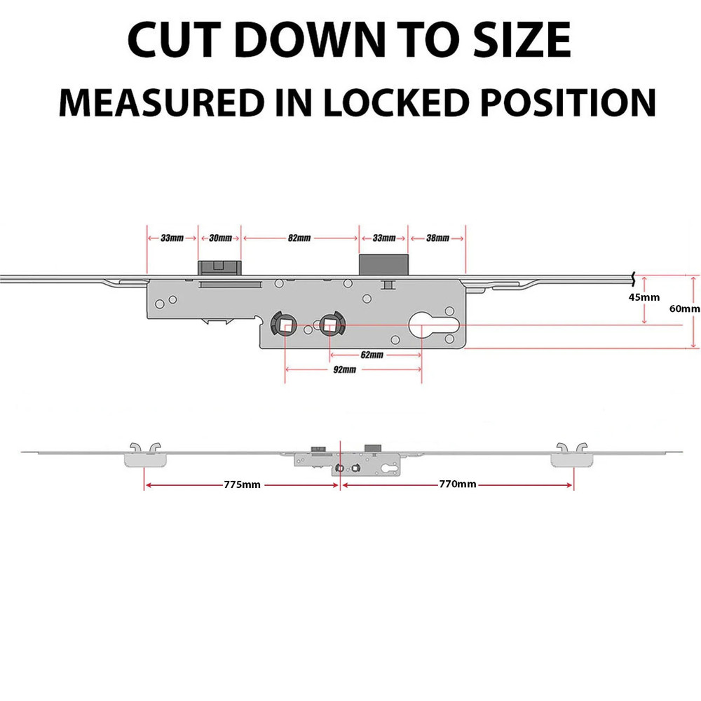 Avocet Affinity Bastion Composite Door Lock Technical Details