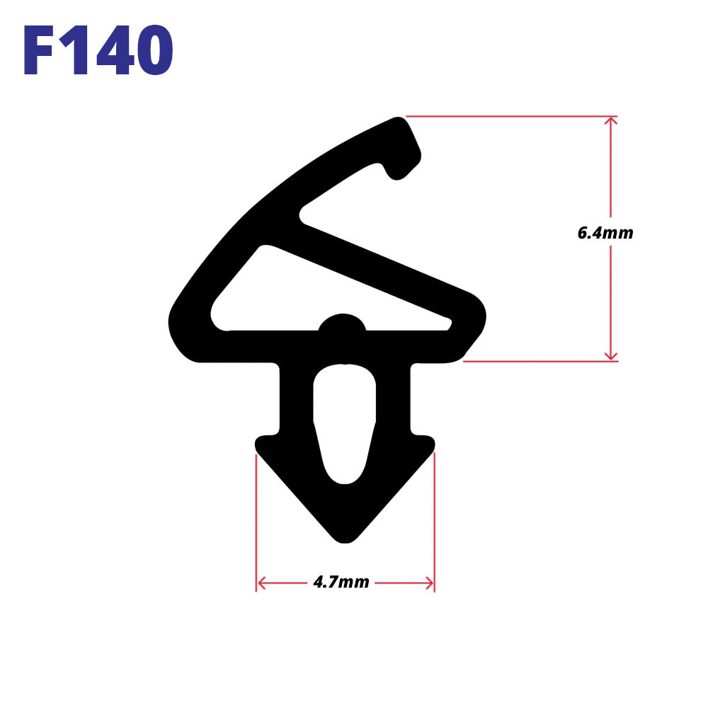 F140 UPVC BUBBLE FLIPPER RUBBER SEAL