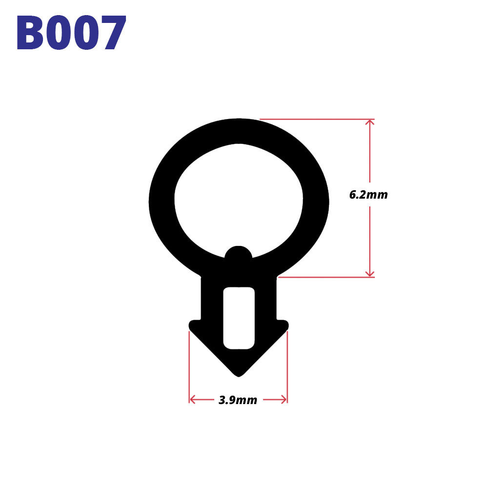 B007 UPVC BUBBLE FLIPPER RUBBER SEAL