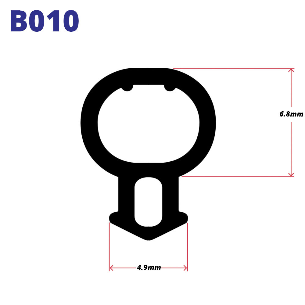 B010 UPVC BUBBLE FLIPPER RUBBER SEAL