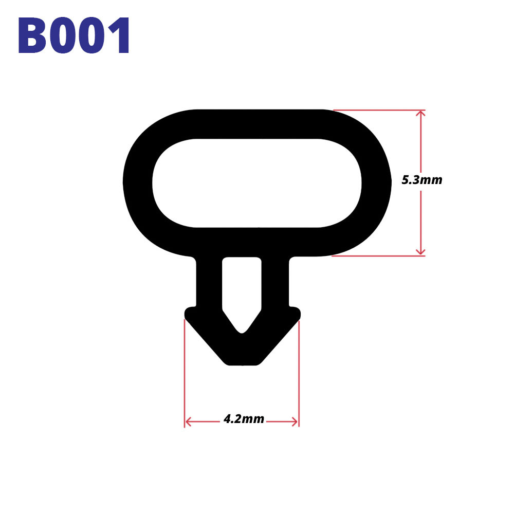 B001 UPVC BUBBLE FLIPPER RUBBER SEAL