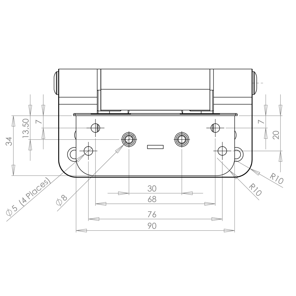 Trojan Composite Door Butt Hinge Technical Details