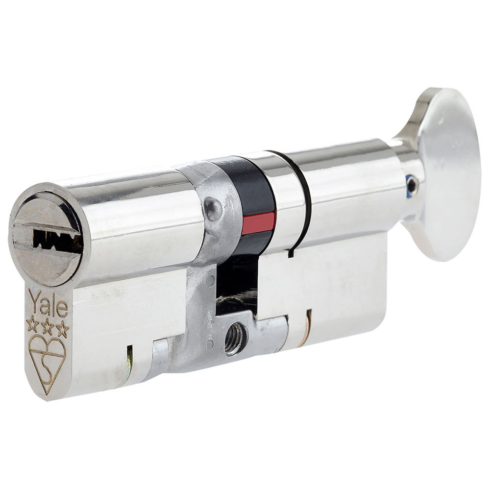 Euro Cylinder Thumb Turn Lock Nickel Plated